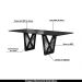 Mesa Sala de Jantar 8 Lugares 250cm Tampo de Vidro Giaguaro Preto/Ébano G13 - Gran Belo