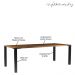 Mesa Sala de Jantar Cozinha Bladel 160cm Grafite Madeira Maciça Rustic Brown G54 - Gran Belo