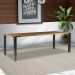Mesa Sala de Jantar Cozinha Bladel 220cm Grafite Madeira Maciça Rustic Brown G54 - Gran Belo