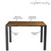 Mesa Sala de Jantar Cozinha Bladel Quadrada 120cm Grafite Madeira Maciça Rustic Brown G54 - Gran Belo