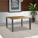 Mesa Sala de Jantar Cozinha Bladel Quadrada 120cm Grafite Madeira Maciça Rustic Brown G54 - Gran Belo