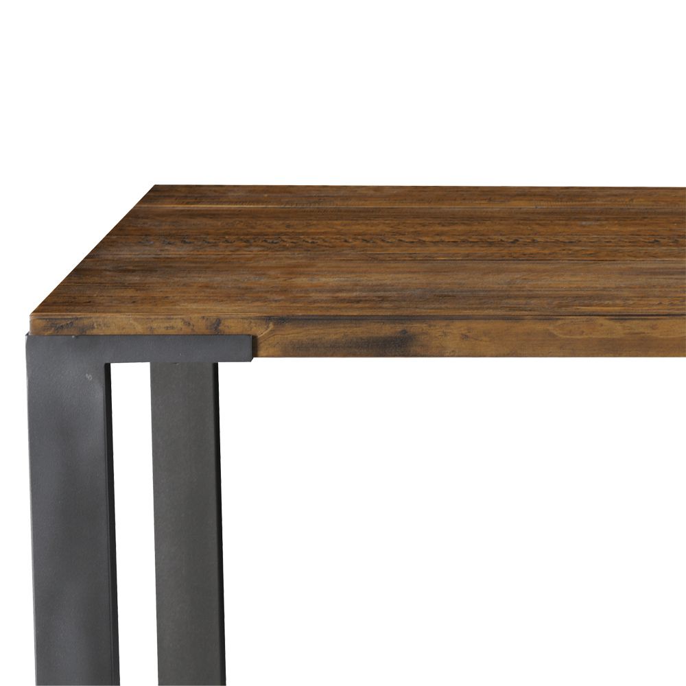 Mesa Sala de Jantar Cozinha Bladel Quadrada 120cm Grafite Madeira Maciça Rustic Brown G54 - Gran Belo