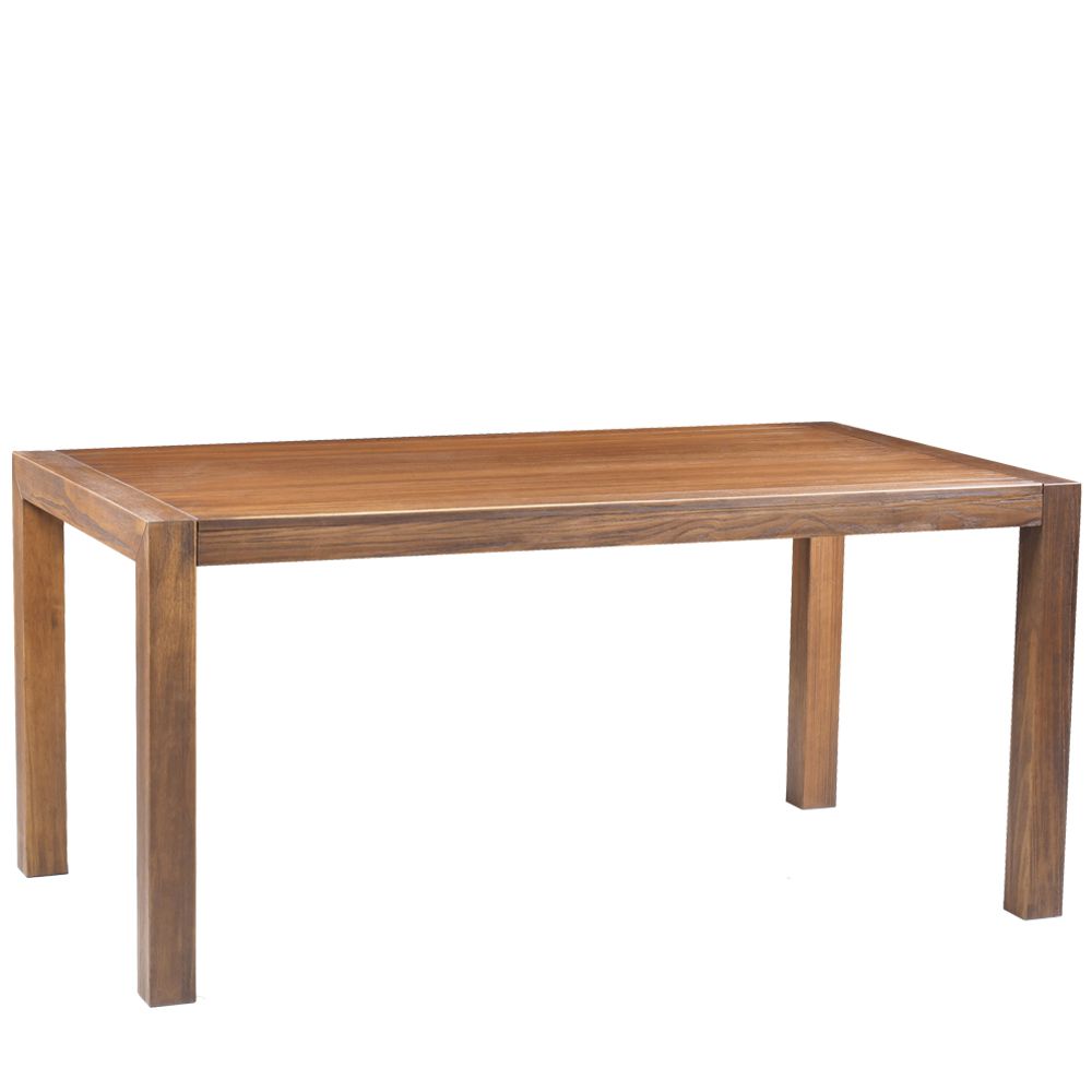 Mesa Sala de Jantar Cozinha Dumai 140cm Madeira Maciça Walnut Escovado G54 - Gran Belo