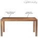 Mesa Sala de Jantar Cozinha Dumai 140cm Madeira Maciça Walnut Escovado G54 - Gran Belo