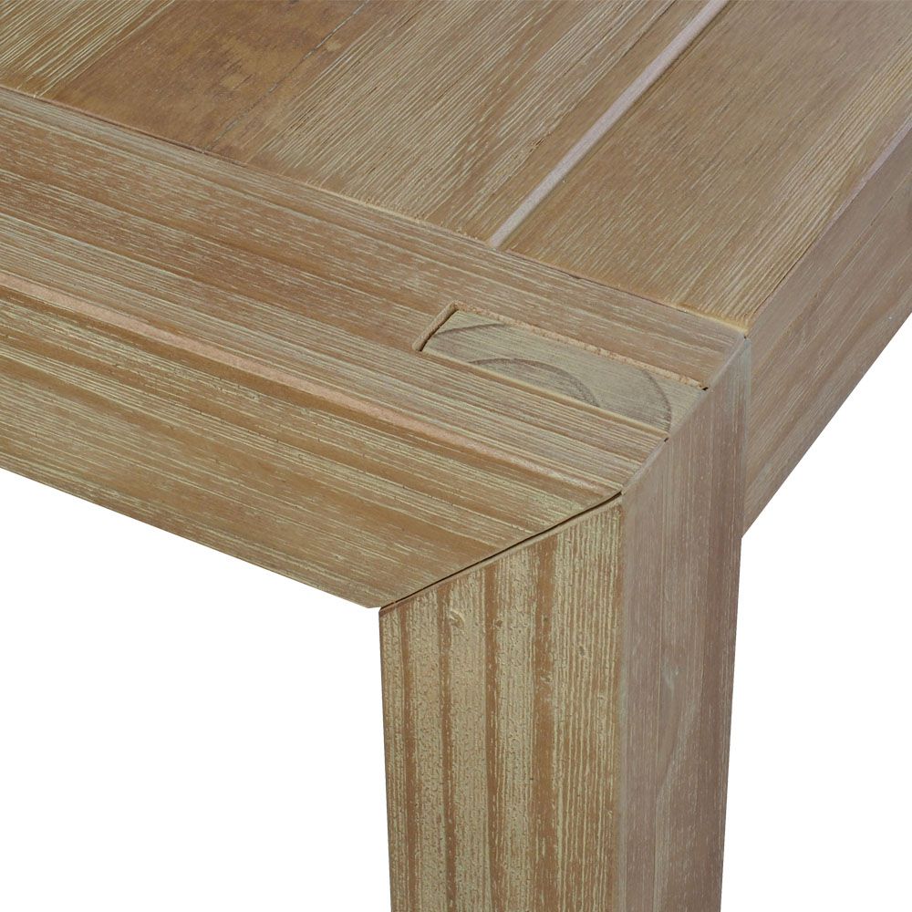 Mesa Sala de Jantar Cozinha Dumai 160cm Madeira Maciça Acácia Escovado G54 - Gran Belo