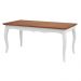 Mesa Sala de Jantar Cozinha Gallia 160cm Madeira Maciça e MDF Branco/Imbuia G42 - Gran Belo