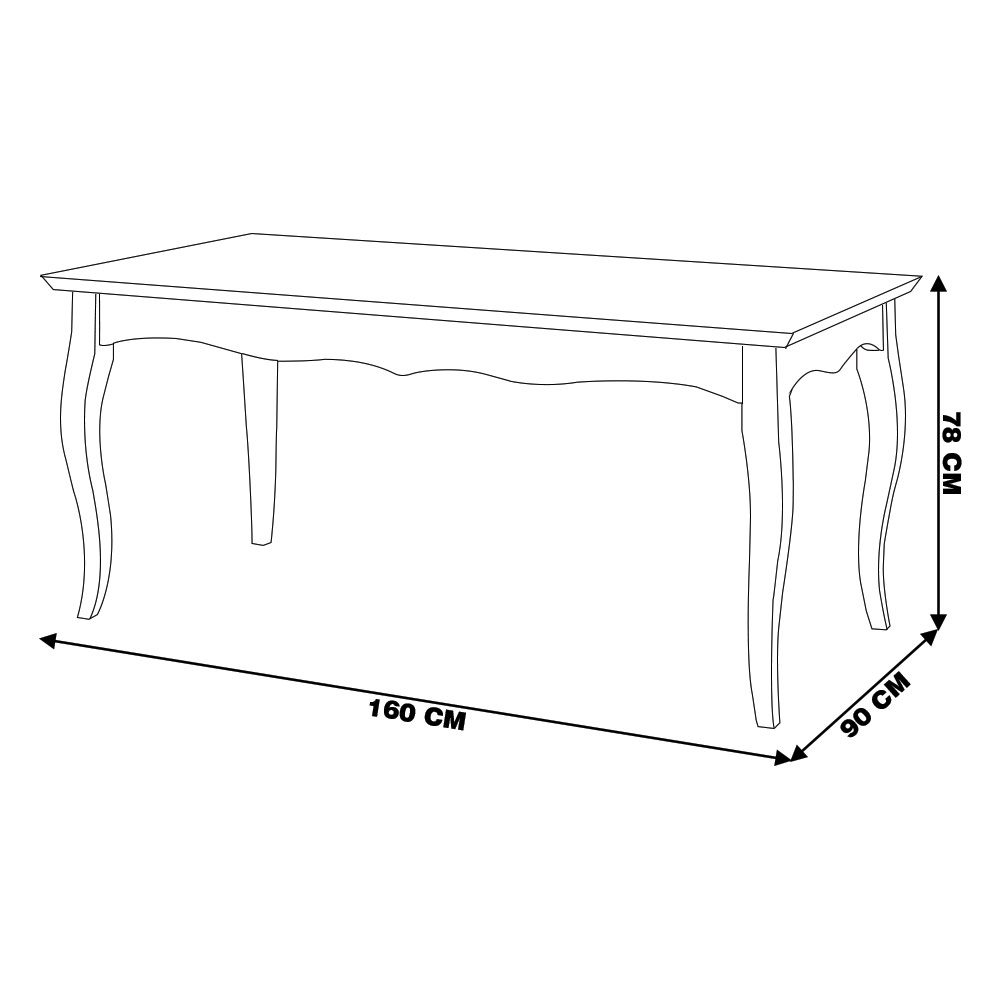 Mesa Sala de Jantar Cozinha Gallia 160cm Madeira Maciça e MDF Branco/Imbuia G42 - Gran Belo