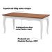 Mesa Sala de Jantar Cozinha Gallia 160cm Madeira Maciça e MDF Branco/Imbuia G42 - Gran Belo