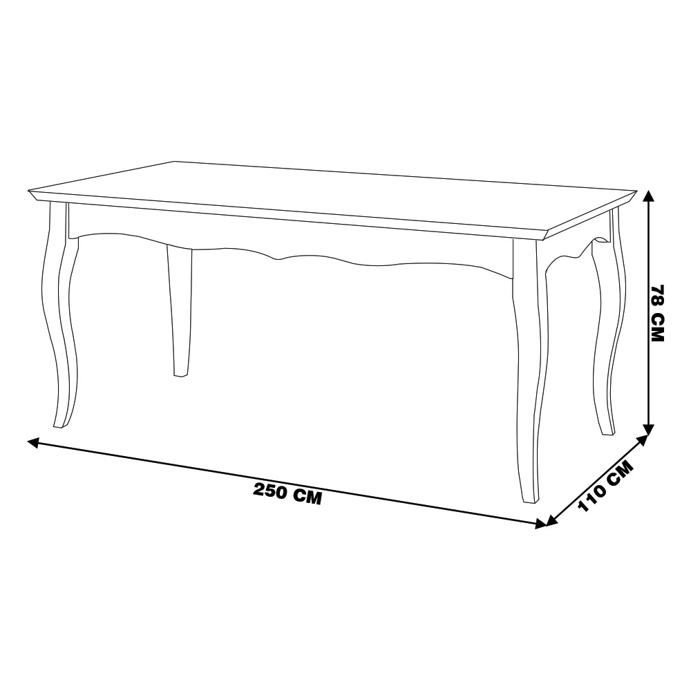 Mesa Sala de Jantar Cozinha Gallia 250cm Madeira Maciça e MDF Branco/Imbuia G42 - Gran Belo
