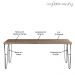 Mesa Sala de Jantar Cozinha Ludiana 160cm Grafite Madeira Maciça Driftwood G54 - Gran Belo