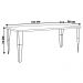 Mesa Sala de Jantar Cozinha Ludiana 160cm Grafite Madeira Maciça Driftwood G54 - Gran Belo
