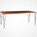 Mesa Sala de Jantar Cozinha Ludiana 220cm Grafite Madeira Maciça Rustic Brown G54 - Gran Belo