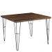 Mesa Sala de Jantar Cozinha Ludiana Quadrada 100cm Grafite Madeira Maciça Rustic Brown G54 - Gran Belo