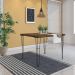 Mesa Sala de Jantar Cozinha Ludiana Quadrada 100cm Grafite Madeira Maciça Rustic Brown G54 - Gran Belo