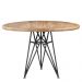 Mesa Sala de Jantar Cozinha Monary Redonda 110cm Grafite Madeira Maciça Driftwood G54 - Gran Belo