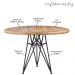 Mesa Sala de Jantar Cozinha Monary Redonda 110cm Grafite Madeira Maciça Driftwood G54 - Gran Belo