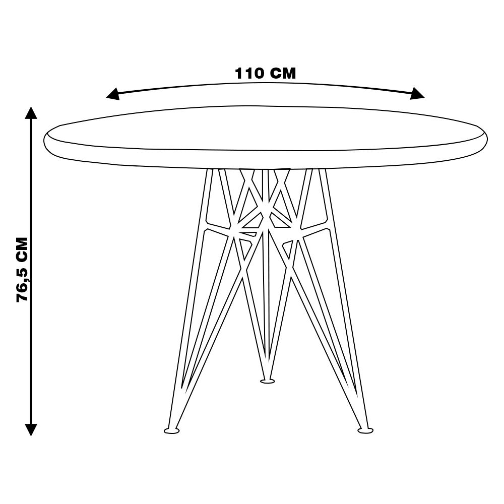 Mesa Sala de Jantar Cozinha Monary Redonda 110cm Grafite Madeira Maciça Driftwood G54 - Gran Belo