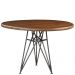 Mesa Sala de Jantar Cozinha Monary Redonda 110cm Grafite Madeira Maciça Rustic Brown G54 - Gran Belo