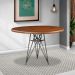 Mesa Sala de Jantar Cozinha Monary Redonda 110cm Grafite Madeira Maciça Rustic Brown G54 - Gran Belo