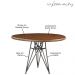 Mesa Sala de Jantar Cozinha Monary Redonda 110cm Grafite Madeira Maciça Rustic Brown G54 - Gran Belo