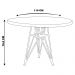 Mesa Sala de Jantar Cozinha Monary Redonda 110cm Grafite Madeira Maciça Rustic Brown G54 - Gran Belo