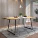 Mesa Sala de Jantar Cozinha Ogleary 160cm Grafite Madeira Maciça Driftwood G54 - Gran Belo
