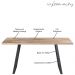 Mesa Sala de Jantar Cozinha Ogleary 220cm Grafite Madeira Maciça Driftwood - Gran Belo