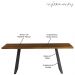 Mesa Sala de Jantar Cozinha Ogleary 220cm Grafite Madeira Maciça Rustic Brown G54 - Gran Belo