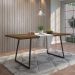 Mesa Sala de Jantar Cozinha Ogleary 220cm Grafite Madeira Maciça Rustic Brown G54 - Gran Belo