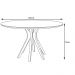 Mesa Sala de Jantar Cozinha Redonda Tampo de Vidro 130cm Willy Off White/Champagne G60 - Gran Belo