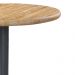 Mesa Sala de Jantar Cozinha Shery Redonda 70cm Grafite Madeira Maciça Driftwood G54 - Gran Belo