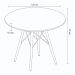 Mesa Sala de Jantar Gustave Redonda Tampo MDF Base Madeira Branco G56 - Gran Belo