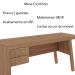 Mesa com 2 Gavetas para Escritório Home Office ME4122 MDP Amendoa G69 - Gran Belo
