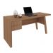 Mesa com 2 Gavetas para Escritório Home Office ME4122 MDP Amendoa G69 - Gran Belo