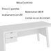 Mesa com 2 Gavetas para Escritório Home Office ME4122 MDP Branco G69 - Gran Belo