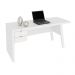 Mesa com 2 Gavetas para Escritório Home Office ME4122 MDP Branco G69 - Gran Belo