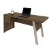 Mesa com 2 Gavetas para Escritório Home Office ME4122 MDP Nogal/Fendi G69 - Gran Belo