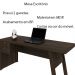 Mesa com 2 Gavetas para Escritório Home Office ME4122 MDP Rustico G69 - Gran Belo