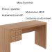 Mesa com 2 Gavetas para Escritório Home Office ME4123 MDP Amendoa G69 - Gran Belo
