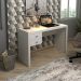 Mesa com 2 Gavetas para Escritório Home Office ME4123 MDP Branco G69 - Gran Belo