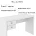 Mesa com 2 Gavetas para Escritório Home Office ME4123 MDP Branco G69 - Gran Belo