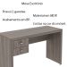 Mesa com 2 Gavetas para Escritório Home Office ME4123 MDP Carvalho G69 - Gran Belo