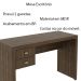 Mesa com 2 Gavetas para Escritório Home Office ME4123 MDP Nogal G69 - Gran Belo