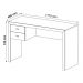 Mesa com 2 Gavetas para Escritório Home Office ME4123 MDP Rustico G69 - Gran Belo