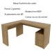 Mesa com 2 Gavetas para Escritório Home Office ME4129 MDP Amendoa G69 - Gran Belo