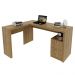 Mesa com 2 Gavetas para Escritório Home Office ME4129 MDP Amendoa G69 - Gran Belo