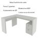 Mesa com 2 Gavetas para Escritório Home Office ME4129 MDP Branco G69 - Gran Belo