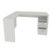 Mesa com 2 Gavetas para Escritório Home Office ME4129 MDP Branco G69 - Gran Belo