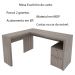 Mesa com 2 Gavetas para Escritório Home Office ME4129 MDP Carvalho G69 - Gran Belo