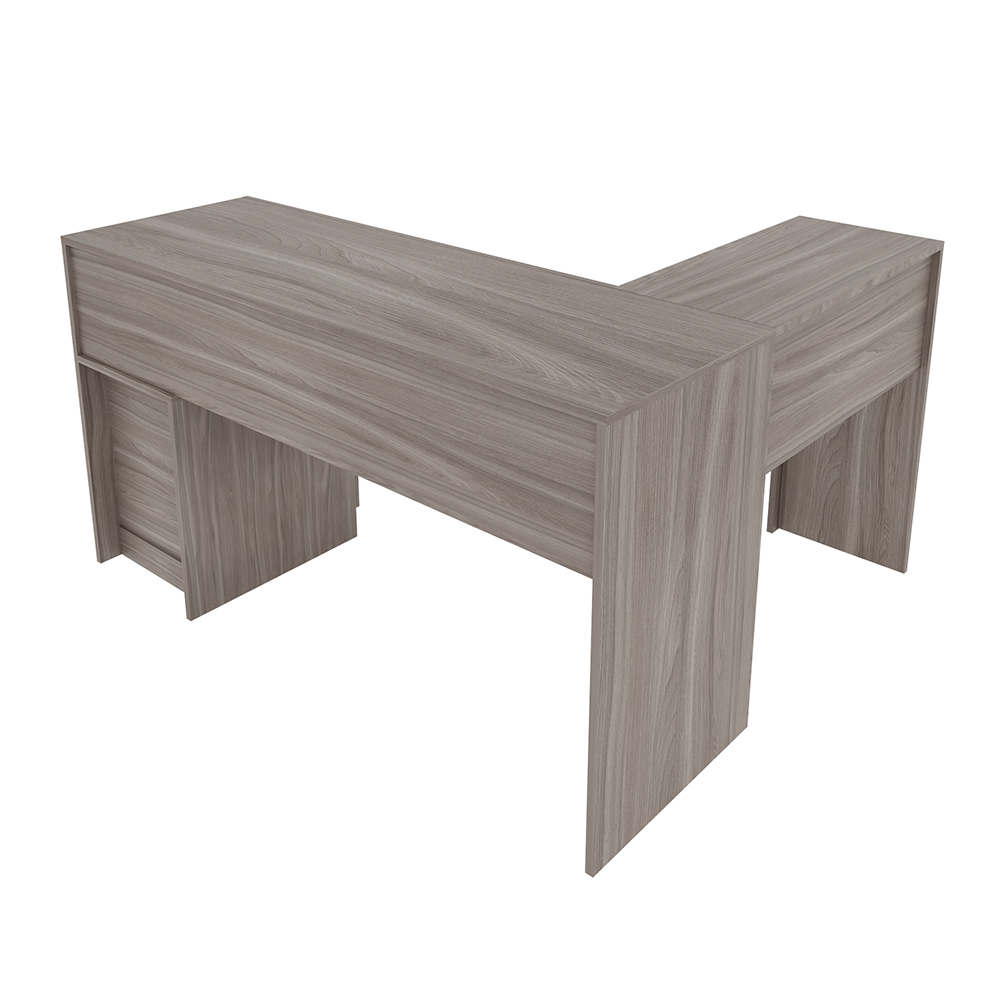 Mesa com 2 Gavetas para Escritório Home Office ME4129 MDP Carvalho G69 - Gran Belo